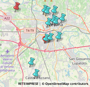 Mappa Via Gianbattista Morgagni, 37136 Verona VR, Italia (3.85231)