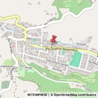 Mappa Via 4 Novembre, 49, 36021 Barbarano Vicentino, Vicenza (Veneto)