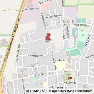 Mappa Via Borgo Roldi, 12, 26025 Pandino, Cremona (Lombardia)