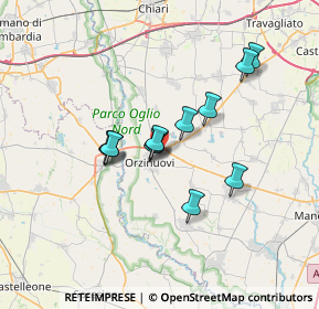 Mappa Centro Commerciale Le Piazze, 25034 Orzinuovi BS, Italia (5.3475)