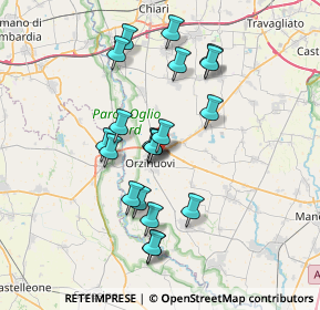 Mappa Centro Commerciale Le Piazze, 25034 Orzinuovi BS, Italia (6.4875)