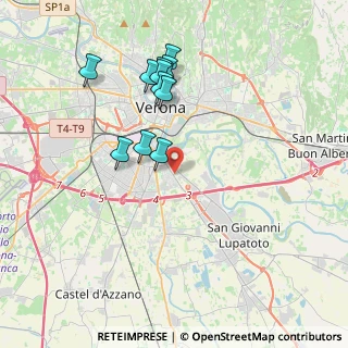 Mappa 37134 Verona VR, Italia (3.60545)