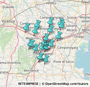 Mappa 35139 Padova PD, Italia (9.7085)