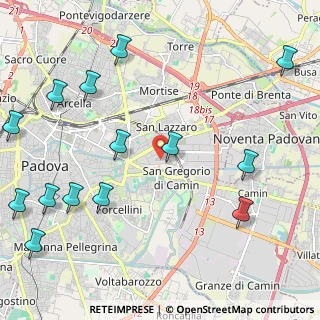 Mappa Via Giacinto Andrea Longhin, 35129 Padova PD, Italia (2.8771428571429)