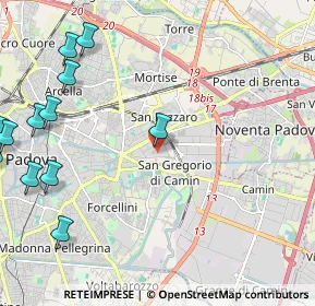Mappa Via Giacinto Andrea Longhin, 35129 Padova PD, Italia (3.0725)