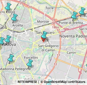 Mappa Via Giacinto Andrea Longhin, 35129 Padova PD, Italia (3.65667)