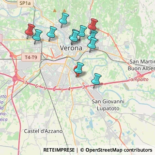 Mappa Via Cesena, 37134 Verona VR, Italia (4.09833)