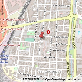 Mappa Via Tirana,  44, 35138 Padova, Padova (Veneto)