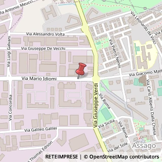 Mappa Via Mario Idiomi, 1A, 20090 Assago, Milano (Lombardia)