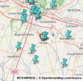 Mappa Via Paolo VI, 25016 Ghedi BS, Italia (9.003)