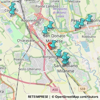 Mappa Via Mincio, 20097 San Donato Milanese MI, Italia (2.34167)