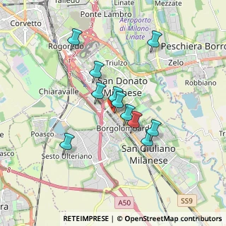 Mappa Via Mincio, 20097 San Donato Milanese MI, Italia (1.42727)