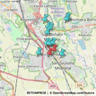 Mappa Via Mincio, 20097 San Donato Milanese MI, Italia (1.27308)