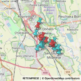 Mappa Via Po, 20097 San Donato Milanese MI, Italia (1.18059)