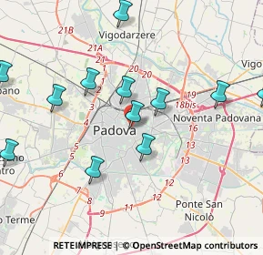 Mappa Via Francesco Marzolo, 35100 Padova PD, Italia (4.3575)