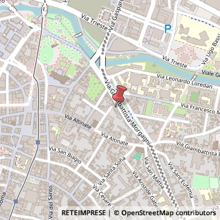 Mappa Via Giambattista Morgagni, 28/A, 35121 Padova, Padova (Veneto)