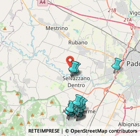 Mappa Vicolo Vegri, 35030 Selvazzano Dentro PD, Italia (4.66235)