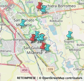 Mappa Via Giuseppe Ungaretti, 20098 San Giuliano Milanese MI, Italia (1.4)