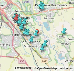 Mappa Via Giuseppe Ungaretti, 20098 San Giuliano Milanese MI, Italia (2.028)