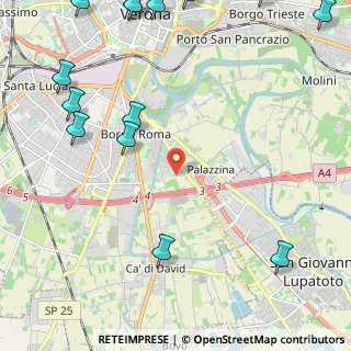 Mappa Via Taddea da Carrara, 37134 Verona VR, Italia (3.39857)
