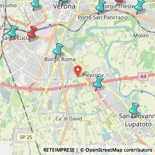 Mappa Via Taddea da Carrara, 37134 Verona VR, Italia (3.60364)