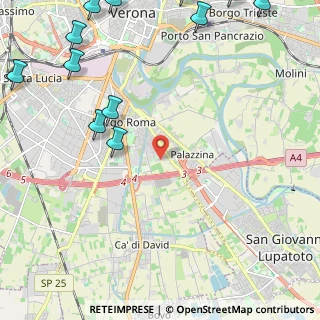 Mappa Via Taddea da Carrara, 37134 Verona VR, Italia (3.42917)