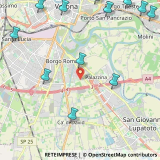 Mappa Via Taddea da Carrara, 37134 Verona VR, Italia (3.37917)