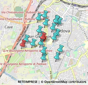 Mappa Via Cernaia, 35141 Padova PD, Italia (0.6765)