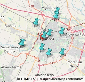 Mappa Via Cernaia, 35141 Padova PD, Italia (3.18818)