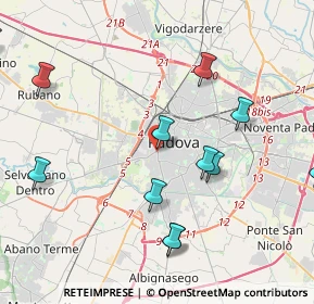 Mappa Via Cernaia, 35141 Padova PD, Italia (5.28286)