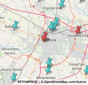 Mappa Via Cernaia, 35141 Padova PD, Italia (5.46692)