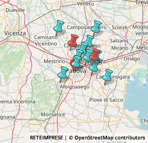 Mappa Via Cernaia, 35141 Padova PD, Italia (8.57462)