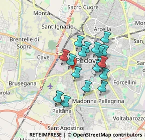 Mappa Via Cernaia, 35141 Padova PD, Italia (1.38842)