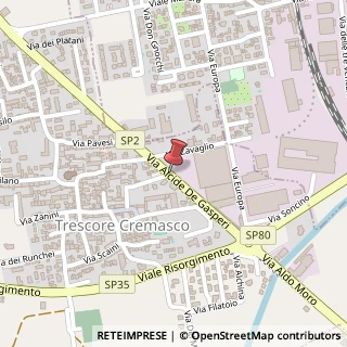 Mappa Viale Alcide De Gasperi,  5, 26017 Trescore Cremasco, Cremona (Lombardia)