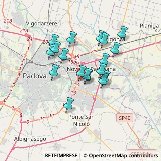 Mappa Via Baviera, 35127 Padova PD, Italia (3.03667)