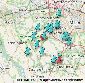 Mappa 20083 Gaggiano MI, Italia (6.6365)