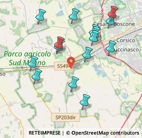 Mappa 20083 Gaggiano MI, Italia (4.06333)