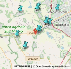 Mappa 20083 Gaggiano MI, Italia (3.80667)