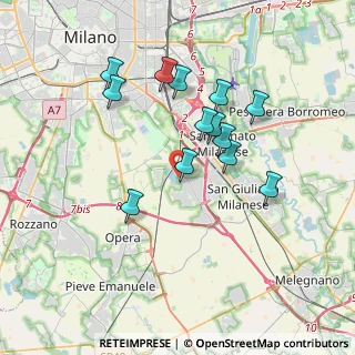 Mappa Strada Comunale Chiaravalle Tecchione, 20098 San Giuliano Milanese MI, Italia (3.26692)