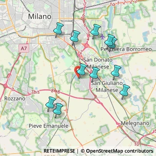 Mappa Strada Comunale Chiaravalle Tecchione, 20098 San Giuliano Milanese MI, Italia (3.93091)