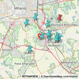 Mappa Strada Comunale Chiaravalle Tecchione, 20098 San Giuliano Milanese MI, Italia (3.23364)