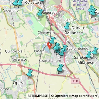 Mappa Strada Comunale Chiaravalle Tecchione, 20098 San Giuliano Milanese MI, Italia (2.783)