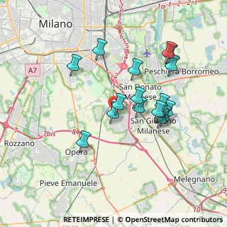 Mappa Via Benaco, 20098 Area Industriale MI, Italia (3.32294)