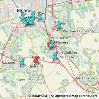 Mappa Via Benaco, 20098 Area Industriale MI, Italia (4.62417)