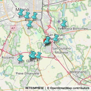 Mappa Via Benaco, 20098 Area Industriale MI, Italia (3.61071)