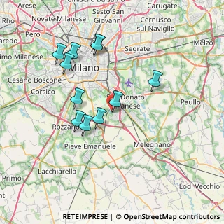 Mappa Via Benaco, 20098 Area Industriale MI, Italia (7.01364)