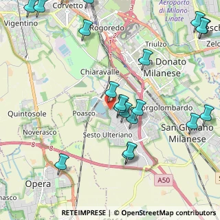 Mappa Via Benaco, 20098 Area Industriale MI, Italia (2.7315)