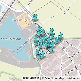 Mappa Via Benaco, 20098 Area Industriale MI, Italia (0.14444)
