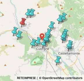 Mappa Via Anna Frank, 10082 Cuorgnè TO, Italia (3.5425)