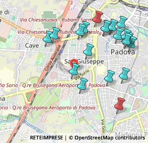 Mappa Via Valeggio, 35141 Padova PD, Italia (1.1245)